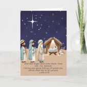 宗教的なクリスマス出生シーンと聖なる書物、 経典 シーズンカード (正面)