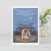 宗教的なクリスマス出生シーンと聖なる書物、 経典 シーズンカード (スタンド正面)