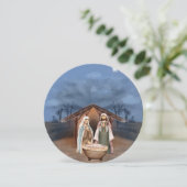 宗教的なクリスマス出生シーンと聖なる書物、 経典 シーズンカード (スタンド正面)