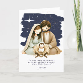宗教的なクリスマス出生シーンと聖なる書物、 経典 シーズンカード