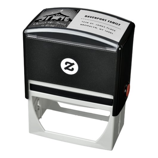 宗教的なクリスマス出生シーン差出人住所 セルフインキングスタンプ (商品)