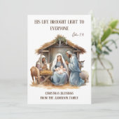 宗教的なクリスマス出生ホリーファミリー シーズンカード (スタンド正面)