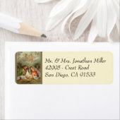 宗教的なクリスマス出生神聖な家族イエス ラベル (インサイチュ)