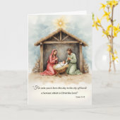 宗教的なクリスマス出生神聖な家族聖なる書物、 経典 カード (黄色い花)