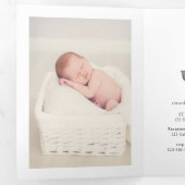 宗教的なクリスマス出生誕生イエズス写真 三つ折りカード (内部最初)