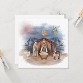 宗教的なクリスマス出生誕生イエズバプテスマ 招待状