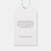 宗教的なクリスマス出生賛美クリスチャン ギフトタグ (裏面)