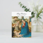 宗教的なクリスマス出生賛美クリスチャン シーズンポストカード (スタンド正面)