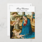 宗教的なクリスマス出生賛美クリスチャン シーズンポストカード (正面/裏面)
