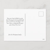 宗教的なクリスマス出生賛美クリスチャン シーズンポストカード (裏面)