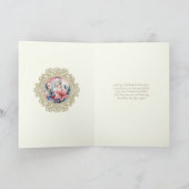 宗教的なクリスマス孫のポインセチア カード (内部)