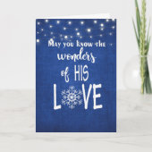 宗教的なクリスマス引用文オンブルー シーズンカード (正面)