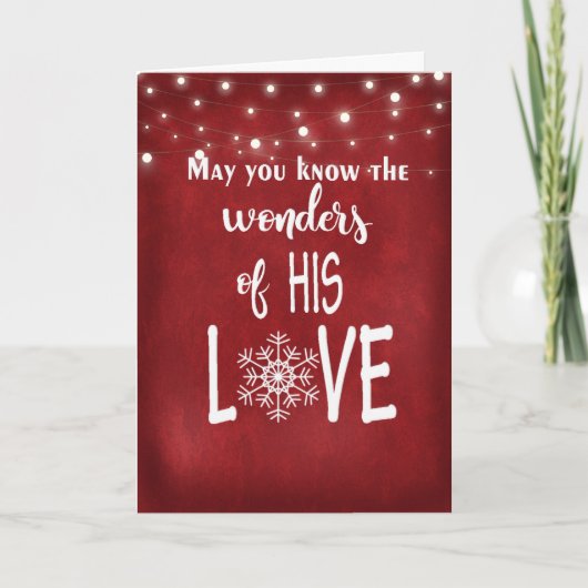 宗教的なクリスマス引用文オン赤 シーズンカード (正面)