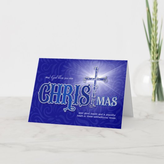 宗教的なクリスマス恵みの非伝統的な時代 シーズンカード (正面)