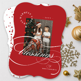 宗教的なクリスマス恵み書道写真 シーズンカード