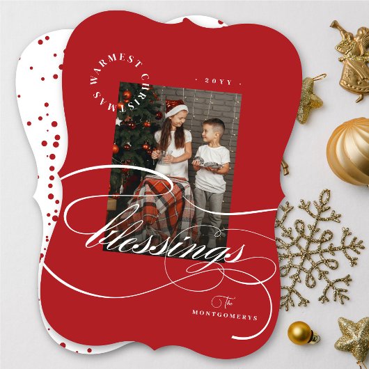 宗教的なクリスマス恵み書道写真 シーズンカード