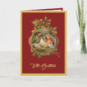 宗教的なクリスマス感謝イエス・マリア・ヨセフ シーズンカード (正面)