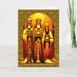 宗教的なクリスマス折り畳みグリーティングカード カード