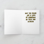 宗教的なクリスマス折り畳みグリーティングカード カード (内部)