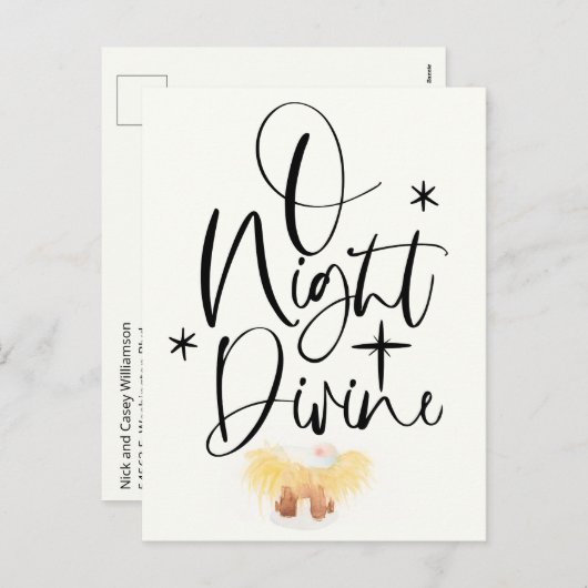 宗教的なクリスマス水の色はがき シーズンポストカード (正面/裏面)