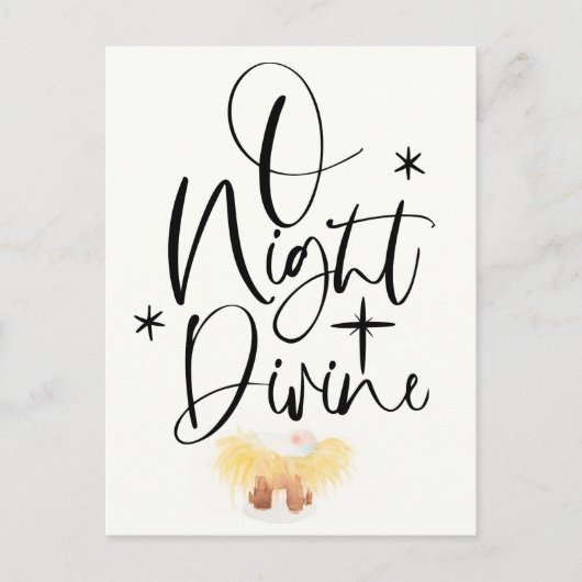 宗教的なクリスマス水の色はがき シーズンポストカード (正面)