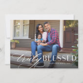 宗教的なクリスマス賛美の真のホリデーカード シーズンカード (正面)