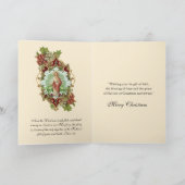 宗教的なクリスマス  イエス聖書 祈り シーズンカード (内部)