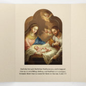 宗教的なクリスマス  イエス  聖母マリア 詩 トリフォル 三つ折りクリスマスカード (内部中)