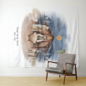 宗教的なクリスマス 聖誕祭  キリストの生誕 洗礼 タペストリー (インサイチュ(横))