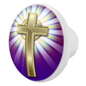 宗教的なクロスセラミックノブ セラミックノブ (右)