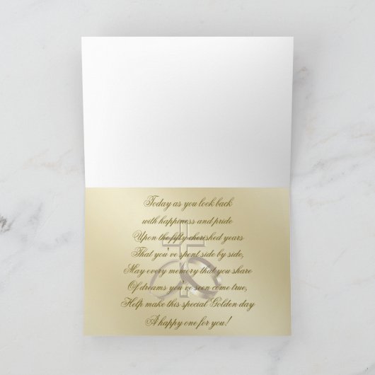 宗教的なゴールデン50周年結婚記念日のカード カード