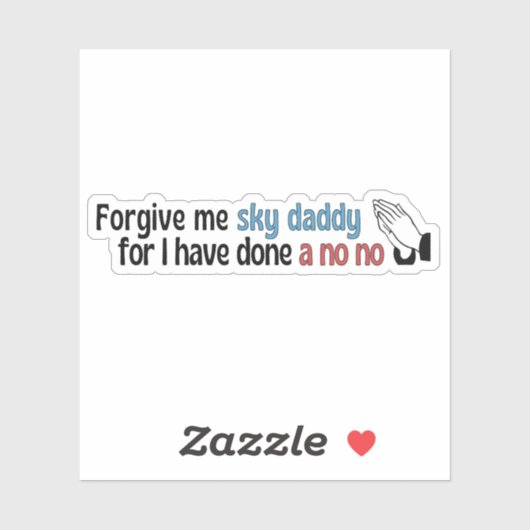 宗教的なスカイパパを許おもしろいしてくれ シール (シート)