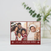 宗教的なスクリプトクリスマスフォトホリデーカード シーズンカード (スタンド正面)