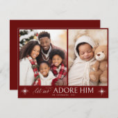 宗教的なスクリプトクリスマスフォトホリデーカード シーズンカード (正面/裏面)