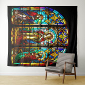 宗教的なステンドグラス タペストリー (インサイチュ(横))