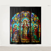 宗教的なステンドグラス タペストリー (正面)