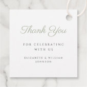 宗教的なセージ緑のクロススクリプト《キリスト教》洗礼式や命名式 フェイバータグ (裏面)