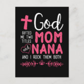 宗教的なナナと母のクリスチャン・バナ ポストカード (正面)