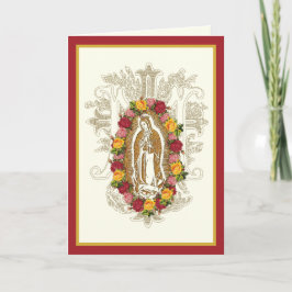 宗教的なバラの聖母マリア・グアダルペ Virgen de Guadalupe スペインのカード カード