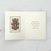 宗教的なバラの聖母マリア・グアダルペ Virgen de Guadalupe スペイン語 カード (内部)