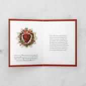 宗教的なバレンタインデー兄弟ハートとバラ シーズンカード (内部)