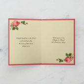 宗教的なバレンタインデー祈りの言葉バラ シーズンカード (内部)