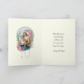 宗教的なバージン・メアリー・イエス カトリック 誕生日 シーズンカード (内部)