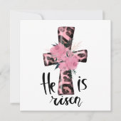 宗教的なピンクの女の子らしいキリスト教の洗礼招待状 招待状 (正面)