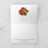 宗教的なファティマロザリオ赤いトラックカトリック カード (内部)