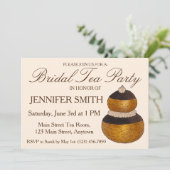 宗教的なフランスのクロワッサンを使った紅茶パーティー 招待状 (スタンド正面)