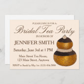 宗教的なフランスのクロワッサン アフタヌーンティーパーティー 招待状 (正面/裏面)