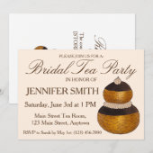 宗教的なフランスのクロワッサン パイ アフタヌーンティーパーティー 招待状 (正面/裏面)