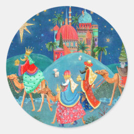 宗教的なブルースリーキングスクリスマスホリデー ラウンドシール