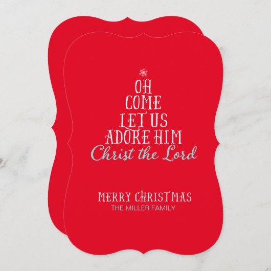 宗教的なホリデーカード – 5" x 7"封筒 シーズンカード (正面/裏面)